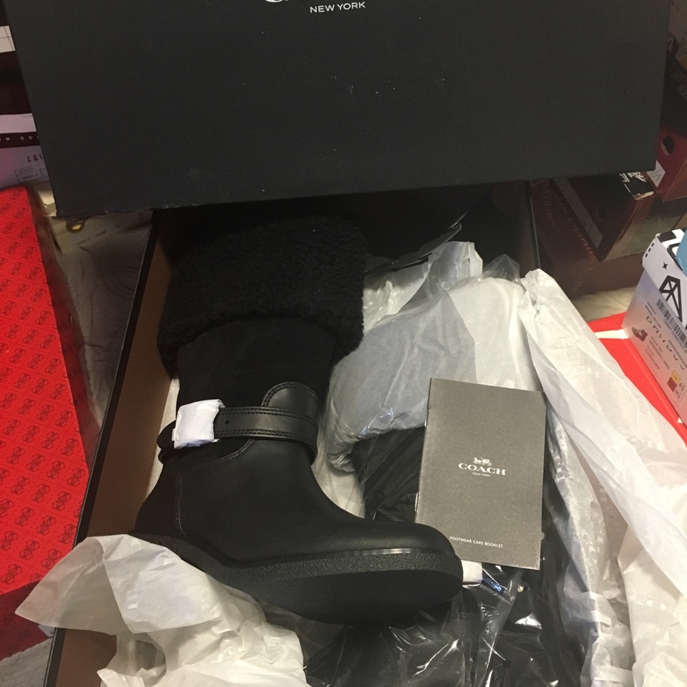 Brand New Leather Coach Boots - Picture 3 of 3